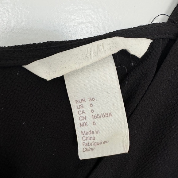 H&M black romper with ties - Picture 3 of 4